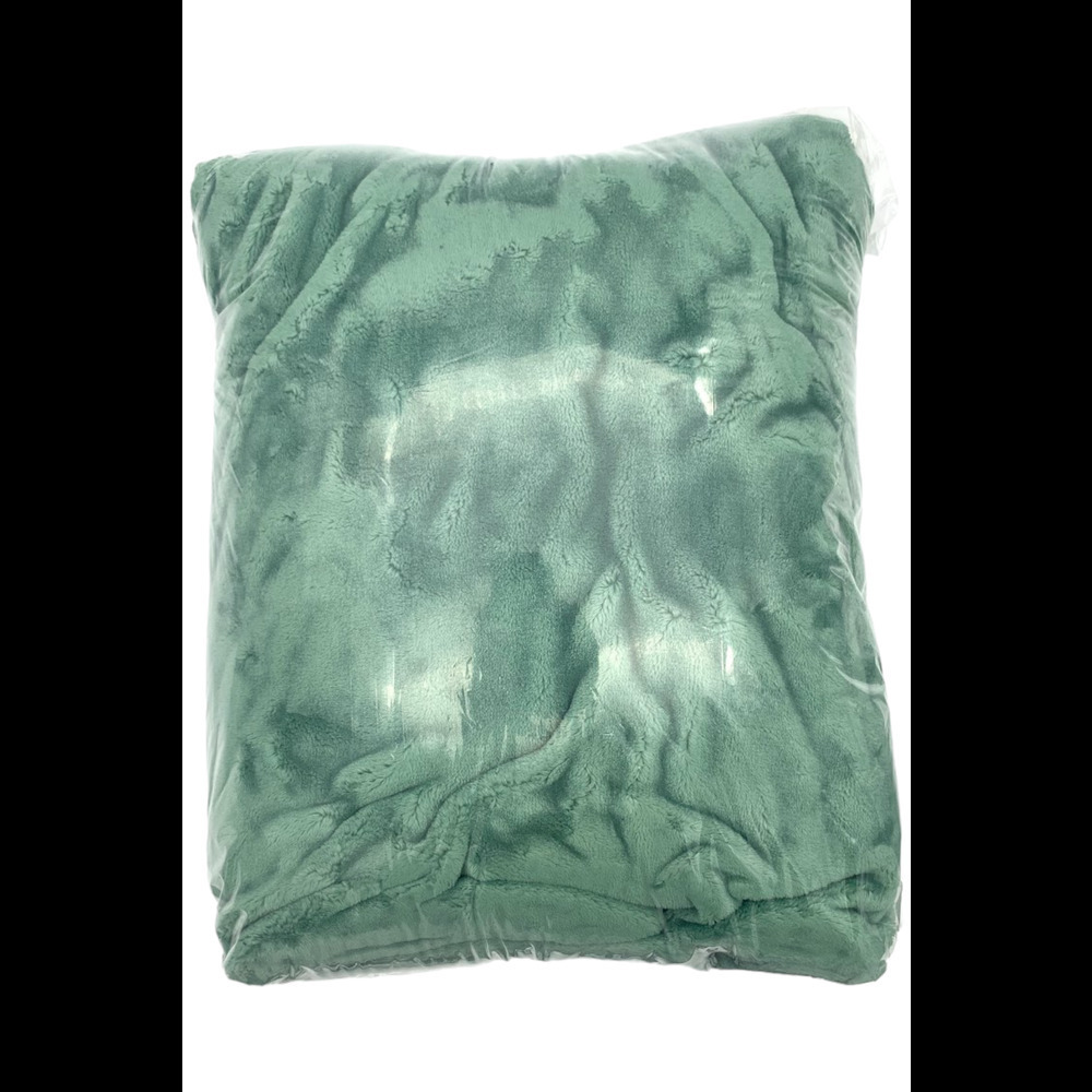 Kringle Express 60" x 70" Plush Plaid Throw Set Sage